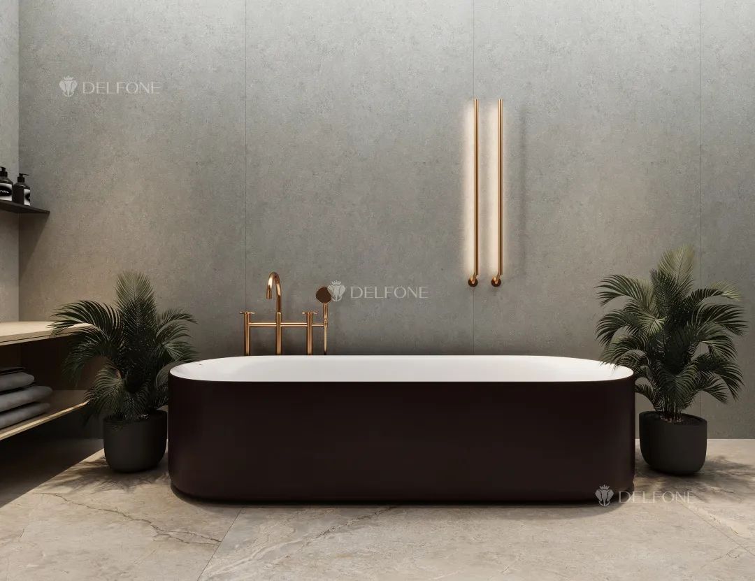 DELFONE家装岩板 | 卫浴空间这么设计，成就至美(图6)